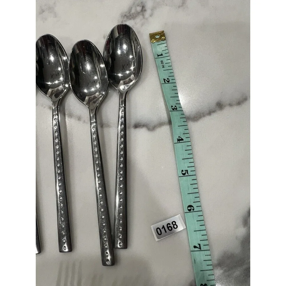 16 Oneida Dotted Silverware Flatware Spoons Forks Knives dots silver